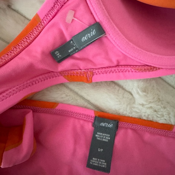 Pink and orange polka dot bikini set - Picture 3 of 3